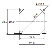 mounting-hole-dimensions diagram