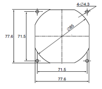 mounting-hole-dimensions diagram