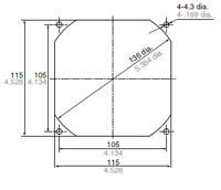 mounting-hole-dimensions diagram