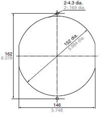 mounting-hole-dimensions diagram