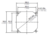 mounting-hole-dimensions diagram