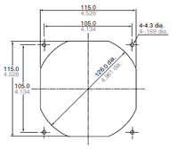 mounting-hole-dimensions diagram