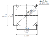 mounting-hole-dimensions diagram